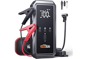 ‎YABERAUTO YaberAuto Starthilfe Powerbank mit 150PSI Kompressor, 4-in-1 Powerbank als Auto Starthilfe mit LCD Bildschirm, 3000A Spitzenleistung, 21800mAh Tragbare Starter Powerbank mit LED Taschenlampe, YA70
