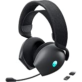 Alienware &Uuml;&ccedil; Modlu Kablosuz Oyuncu Kulaklığı AW725H &ndash; Siyah &ndash; 545-BBFW Dolby Atmos, AI g&uuml;r&uuml;lt&uuml; bastırma, AlienFX-RGB, Tri-Mod