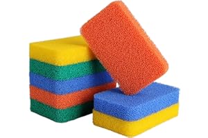Lot de 8 éponges colorées en silicone pour récurer la vaisselle, réutilisables, réutilisables
