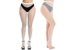 NebulaGlam Fishnet Stockings Stockings Fashion Tights Fishnet Stockings Elastic High Waist Thigh High Stockings Tights Pack of 2