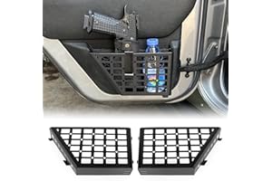 EOIS Porta posteriore in metallo scatola di stoccaggio, porta laterale inserimento organizzatore scatole borse per 2007-2018 Jeep Wrangler JK 4 porta 2 pezzi