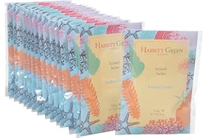 Hassett Green London - Hand Made Large Scented Sachet Pack of 15 - Endless Ocean - For Wardrobes and Drawers