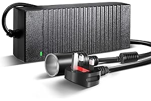 BGFOX 15A/180W AC 110V-240V to DC 12V Converter, 2.65M Car Charger Power Supply Cigarette Lighter Socket Adapter for Vacuum Cleaner, Refrigerator, Tire Inflator, and Other Devices