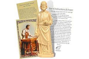 NEEDZO Religious Gifts Saint Joseph Statue Home Seller Kit with Prayer Card and Instructions
