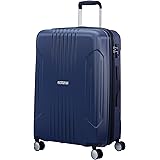 American Tourister Tracklite - Spinner Medium Expandable Equipaje de Mano, 67 cm, 82 Liters, Azul (Dark Navy)