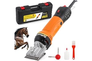 CGOLDENWALL Tosatrice Professionale per Cavalli 690W 2800 giri/min | 6 Velocità + Cavo 5m | Potenza Elevata per Cavalli, Bovini, Capre, Pony & Animali a Pelo Folto