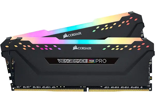 Corsair Vengeance RGB Pro DDR4 3600 MHz C18, Kit de Memoria de sobremesa de Alto Rendimiento (AMD optimizado), Color Negro, 32 GB (2 x 16 GB)