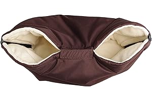 Kaarsgaren Handwärmer für Kinderwagen Braun, warmer Handmuff mit Bio-Baumwolle Innenfutter, Universalgröße für Buggy, Jogger, Radanhänger (Braun)