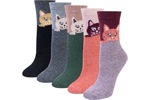 Chalier Cozy Calcetines de Lana Merino Térmicos Mujer Invierno Grueso Calcetines de Punto Algodón Cálidos Transpirables Lana para Mujeres Hombres