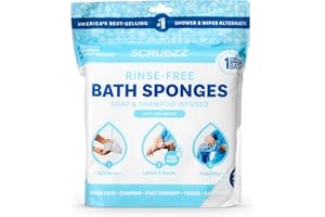 SCRUBZZ BATH ALTERNATIVE Scrubzz jednorazowe ręczniki kąpielowe bez spłukiwania – uniwersalne ręczniki kąpielowe do jednorazowego użytku – wystarczy spryskać pranie i wysuszyć bez szamponu lub płukania