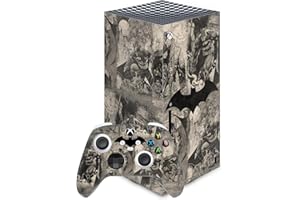 Head Case Designs Licenza Ufficiale Batman DC Comics Collage Invecchiato Loghi E Fumetti Vinile Sticker Gaming Pelle Adesivo Compatibile con Xbox Series X Console And Controller Bundle