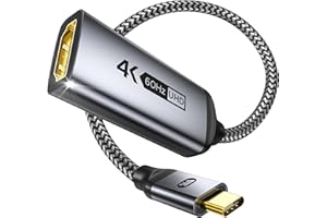 WARRKY USB C to HDMI Adapter 4K@60Hz, [Aluminium Shell] Thunderbolt 3/4 to HDMI Adaptor (HDR & HDCP 2.2 Supported), Compatible with iPhone 15 Series, MacBook Pro/Air, iPad Mini 6/Pro, Surface Pro/Go