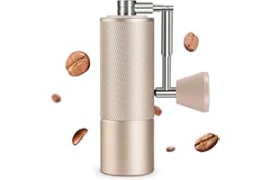 TIMEMORE Chestnut C2 FOLD - Macinacaffè manuale, in acciaio inox, con manico pieghevole, per espresso a francese, colore: oro