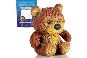 Gifton - Stretchy Teddy Bear Stress Relief Ball - Novelty 2020 Rubber Design - Gift for Boys Girls Men Women Teen Kids - Funny Birthday Present Christmas Stocking Filler Toys (1 Supplied)