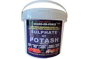 GUARD-EN-FORCE Sulphate of Potash 1.5 KG Nurturing Superfood Boost for Fruit, Flowers, Lawns, Vegetables and Plants. Especially Good Fertiliser for Tomatoes, Berries, Fruit Plants, and for Greener, Healthier Lawns