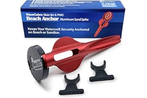WAVESRX Patented Aluminum Spike Beach Anchor for Boats, Jet Skis & PWCs | Ultra Light and Effective Intelligent Design Keeps Your Watercraft Securely Anchored Near Shore, Sand-bar or in Shallow Water