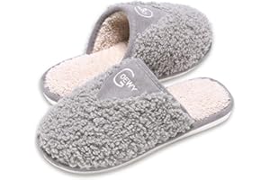 GOEWY Hausschuhe Damen Winter Pantoffeln Herren Plüsch Wärme Weiche Bequem Rutschfeste Memory Foam Slippers