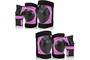 sphaiya Kid/Youth/Adult Knee Pads Elbow Pads Wrist Guards Protective Gear Set for Skateboard Roller Blades Bicycle BMX Snowboard Longboard Accessories Rollerblading Skating Cycling 6 in 1