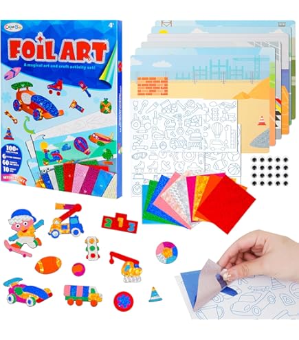 Foil Crafts Pour Enfant, Jouet Kit De Peinture, Kit De Bricolage Pour Enfants, Loisirs Créatifs Filles, Activité Manuelle De Coloriage DIY, Cadeaux Noël Anniversaire Pour Enfants De 4+ Ans (Vert