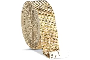 ZONON Cinta Autoadhesiva de Diamantes de Imitación Cristal Pegatinas Decorativas DIY con Diamantes de 2 mm para Manualidades Teléfono Coche (Plata, 1,06 Pulgadas x 6 Yardas)