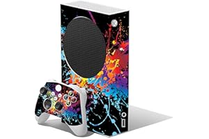 THE STICKER STUDIO LTD Paint Splats Custom Vinyl Skins for Xbox Series S, Wrap Decal Cover Stickers for Xbox Series S Console Controller (Paint Splats)