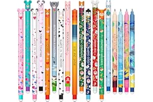 ZappelStift Lot de stylos gel effaçables - Thèmes boule sur les extrémités pour enlever l'encre thermosensible, diamètre de la pointe 0,7 mm (18 Farm abwischbare Stifte)