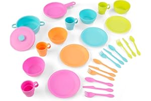 KidKraft 63319 Ensemble batterie de cuisine 27 pièces pour enfant, Ustensiles et Accessoires, jeu d'imitation, V015007 : Enfant