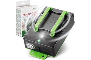 Gardigo® Anti Martre Voiture à Ultrasons – Répulsif Fouine, Loir & Rongeurs avec LED Flash – sur Piles ou Batterie Auto – Protection Voiture, Grenier, Garage, Jardin – Couverture 60 m²