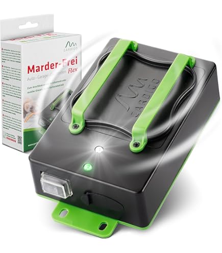 greate Marterverjager voor de auto, met 12 V accuaansluiting, voor motorruimte, met montagemateriaal, ultrasoon geluid, marterbescherming