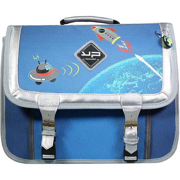 Cartable Tann's Oscar 38cm - Motif Dinosaure - Polyester Recyclé - Réfléchissant - Pour CP Au CE2