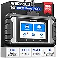 TOPDON ArtiDiag EU-AII Multi-Brand Car Diagnostic Case, Full-System Diagnosis for BMW/BENZ/VAG Models, Bi-Directional Control Scanner, ECU Online Coding, All Maintenance Service, Lifetime Free Update