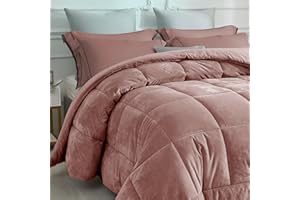 IlGruppone Trapunta Piumino Invernale In Tessuto Flanellato Caldo Piumone In Morbida Flanella Effetto Velluto Tinta Unita Inverno Flannel 550 Gr-Mq - (Rosa Antico, Matrimoniale)