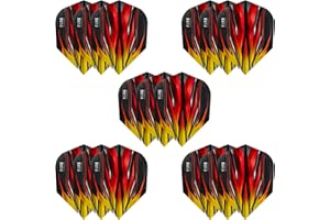 Harrows Fire Flights| Lot de 5 sacs de fléchettes extra solides de qualité supérieure (15 ailettes)