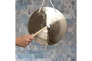 ‎KLANGSCHALEN-CENTER Feng Gong / Wind Gong 30 cm Great Sound with Wood/Cotton Striker