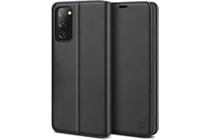 BEZ Etui na telefon Samsung S20 FE, Samsung Galaxy S20 FE 5G, kompatybilne z Samsung Galaxy S20 FE 5G, ochronne etui z klapką ze skóry PU, z uchwytem na karty, podpórką, zamknięcie magnetyczne, czarne