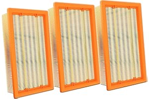 HAYATEC 3x Flachfaltenfilter Filter Ersatz für Mehrzwecksauger Kärcher NT 35/1 Ap, NT 25/1 Ap, NT 35/1 Tact/Te/M, NT 361 Eco/Te/M, NT 45/1 Tact/Te/M wie 6.904-367.0
