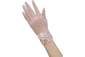 EXCHIC MUJER GUANTES Y MANOPLAS ENCAJE PROTECCIÓN UV DE RESPIRANTES CORTO GUANTES EXCHIC