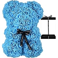 AZXU Rosenbär - Rosenteddybär auf jedem Blumenbär Vervollkommnen Sie für Jahrestag, Rosenbär, Mütter, die…