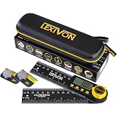 LEXIVON Aluminum Digital Angle Meter | 130 mm Multi-purpose Conveyor with XL Screen and Heavy Duty Zip Bag (LX-DAF5)