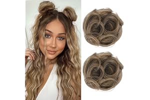 REECHO 2 Stück Mini-Krallen Haarknotenverlängerungen zum Einklipsen für unordentliche und Katzenohren, Perücken-Zubehör, Hochsteckfrisur-Haarteile für Frauen