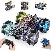 Spider RC Car, Double Sided RC Stunt Car, Gift for Kids | Gestures to Depart, Drift Tyres, Full Illumination, Rechargeable, 3