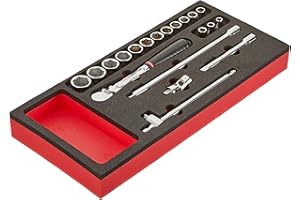 Facom MODM. jl161 – 36 Modul Schaumstoff, schwarz/rot