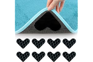 VMUTGA Carpet Non-Slip Underlay Pack of 8, Non-Slip Mat for Carpet, Non-Slip, Leaves No Marks, Washable, Reusable