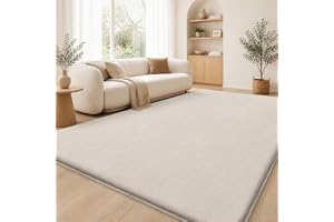 Homaxy Modernt vardagsrumsmatta, 200 x 280 cm, rund, mjuk, tvättbar, med antiskid botten, kort päls, extra stor, för korridor
