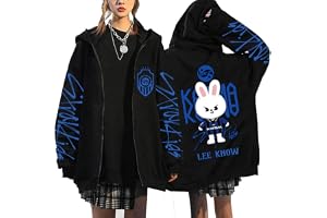 Satdflie StrayKids Karma dragkedja långärmade tröjor Felix Hyunjin Bangchan Lee Know jacka