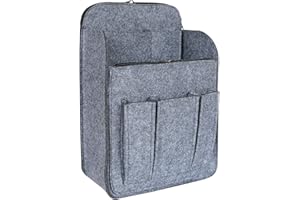 HyFanStr Filz Rucksack Organizer mit Reißverschlusstasche, Handtaschen Organizer Taschenorganizer für Rucksack Medium Grau