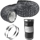 LOOTICH Strong PVC Aluminium Flexible Tube &Oslash;79mm Length 2.5m for Exhaust Air Conditioner Dryer Air Duct Ventilation Systems w