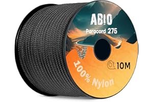 Abio Paracord 275 2,2 mm 10 m de nailon cuerda de nailon para pulseras, cuerdas tensoras para camping, tendedero, cuerda de albañilería, cuerda para tienda de campaña, kit de supervivencia, color