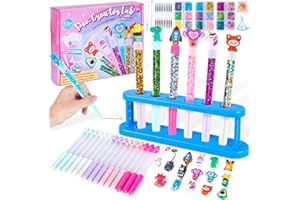 Vubkkty Pen Creator Studio, Pen Making Kit for Kids, Arts and Crafts Glitter Pens Marker Set, DIY Colouring Personalised Pen, Make Your Own Pens, Birthday Presents Christmas Gifts for Girls Boys 6-12