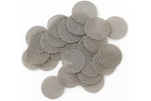WEEDNESS Insert Bong Sieves 18 mm Ø 100 piezas - Pipe Sieve Chillum Pipe Sieve Insert Sieve Metal Sieve Glass Head Accessories Steel